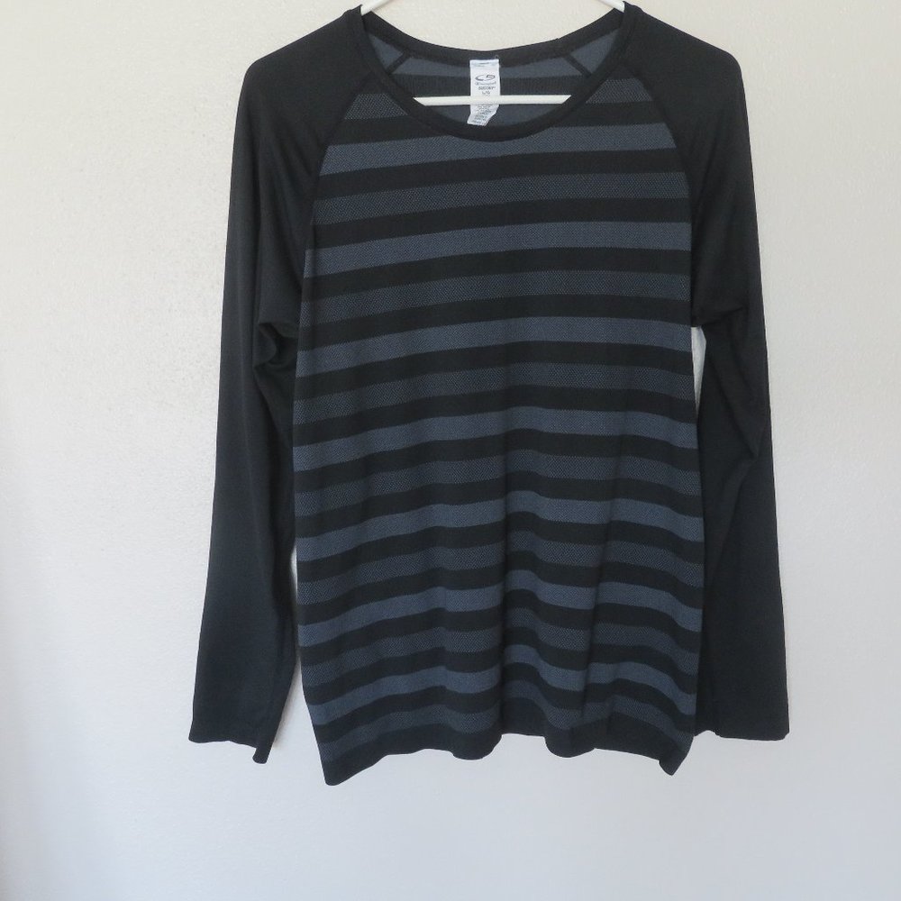 CHAMPION  WOMEN'S DUO DRY, STRIPED SHIRT